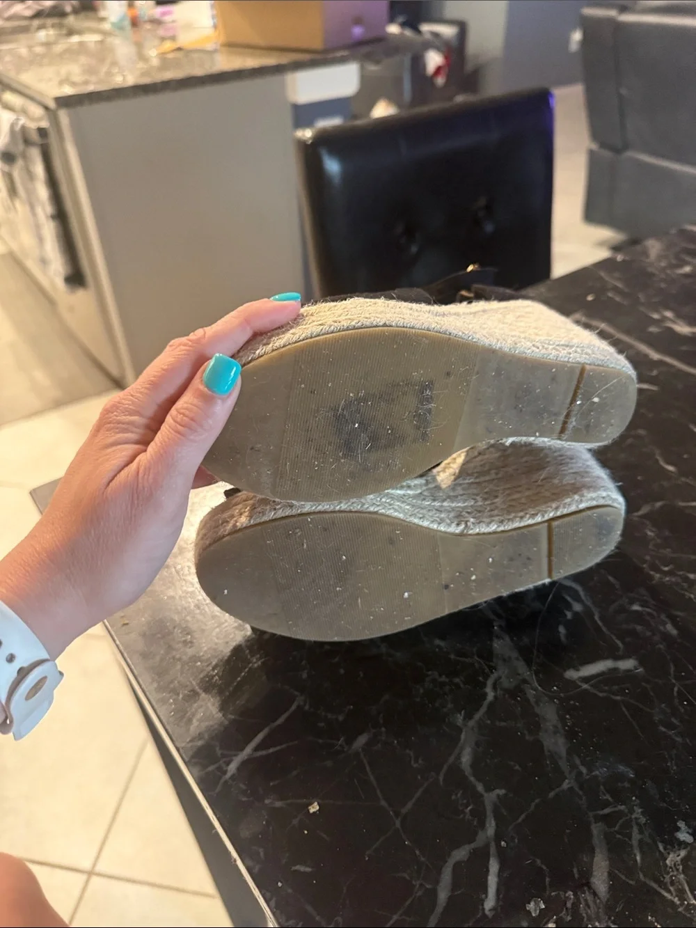 SHEIN Black Open-Toe Espadrille Wedge Sandals